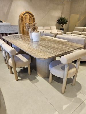 Eclipse Travertine Dining Table