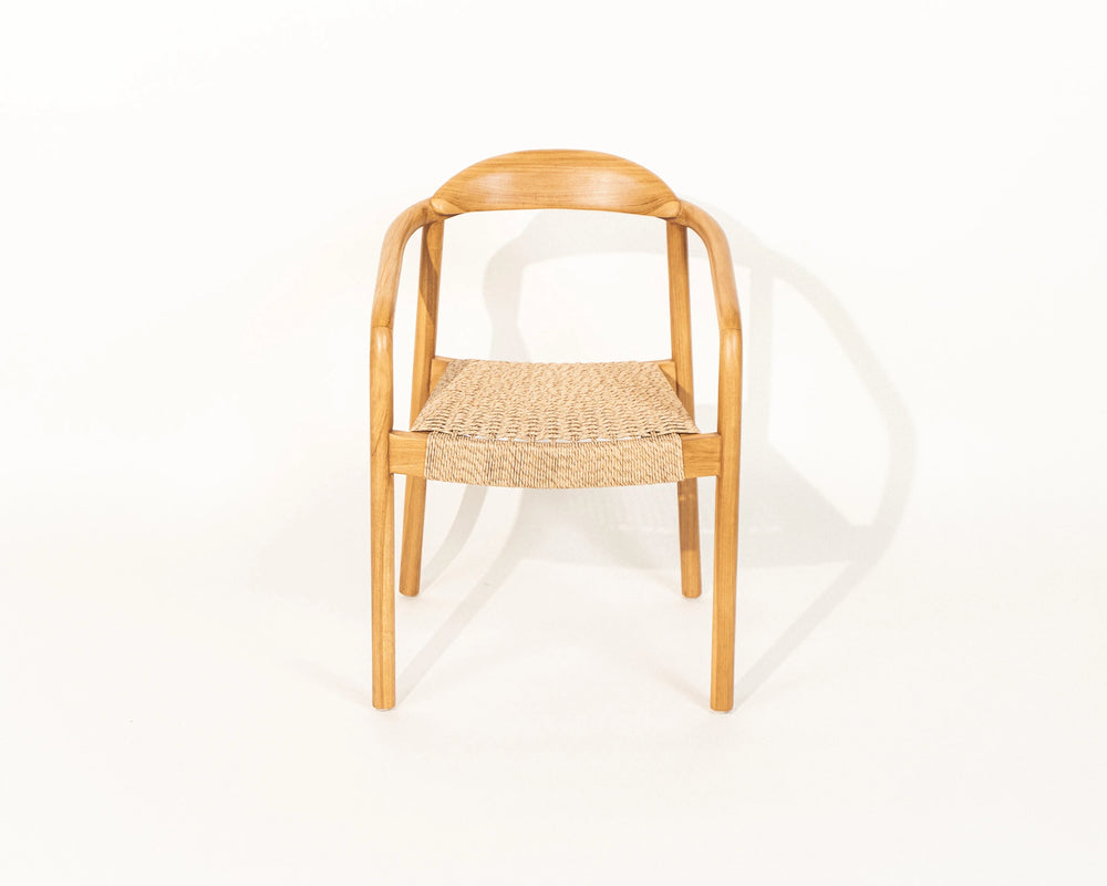 Awan Dining Chair Teak Wood and Rope Outdoor