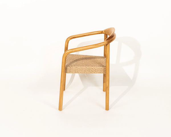 Awan Dining Chair Teak Wood and Rope Outdoor
