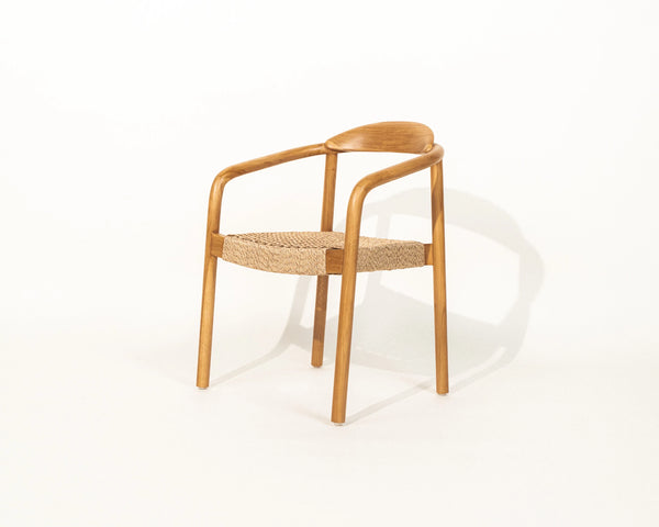 Awan Dining Chair Teak Wood and Rope Outdoor