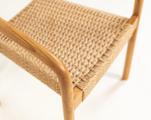 Awan Dining Chair Teak Wood and Rope Outdoor