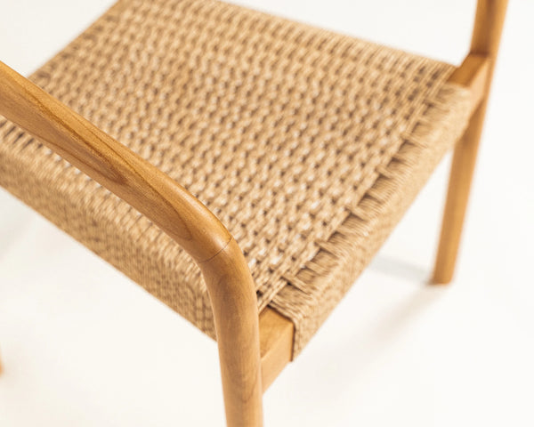 Awan Dining Chair Teak Wood and Rope Outdoor