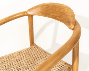 Awan Dining Chair Teak Wood and Rope Outdoor