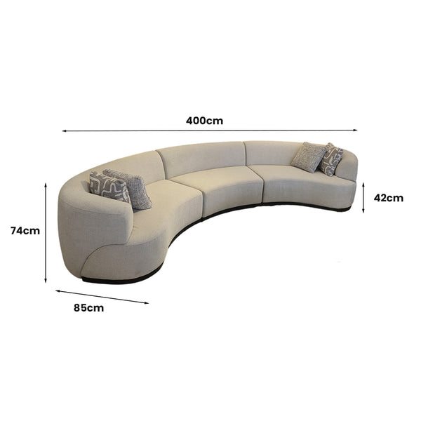 Claire Curved 5 Seater Sofa