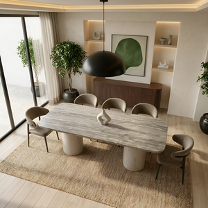 Eclipse Travertine Dining Table