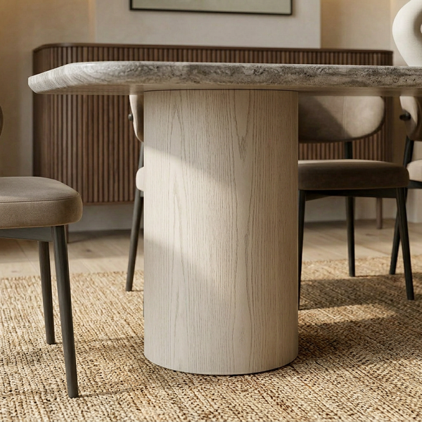 Eclipse Travertine Dining Table