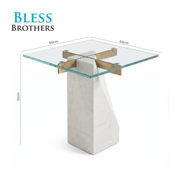 Golden Crest Side Table