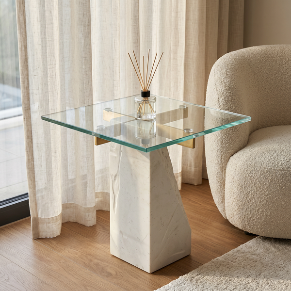 Golden Crest Side Table
