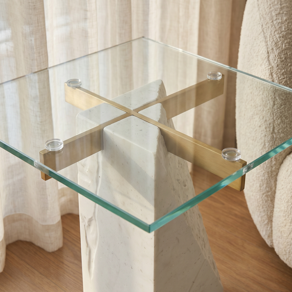 Golden Crest Side Table