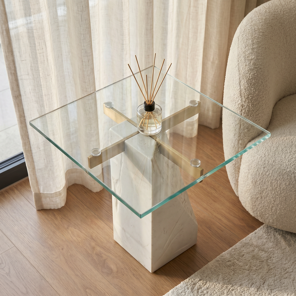 Golden Crest Side Table