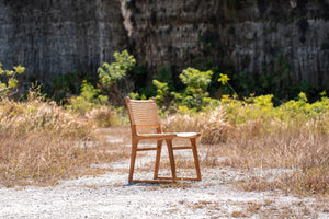 Kyma Rattan Dining Chair Teak Wood