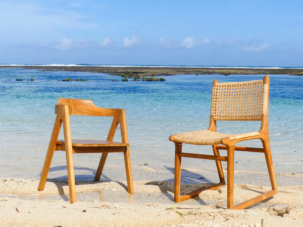 Kyma Rattan Dining Chair Teak Wood