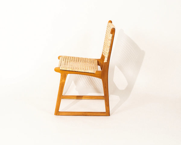 Kyma Rattan Dining Chair Teak Wood
