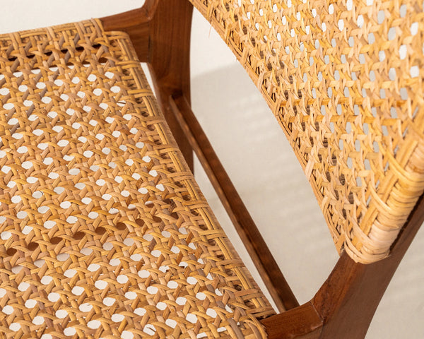 Kyma Rattan Dining Chair Teak Wood