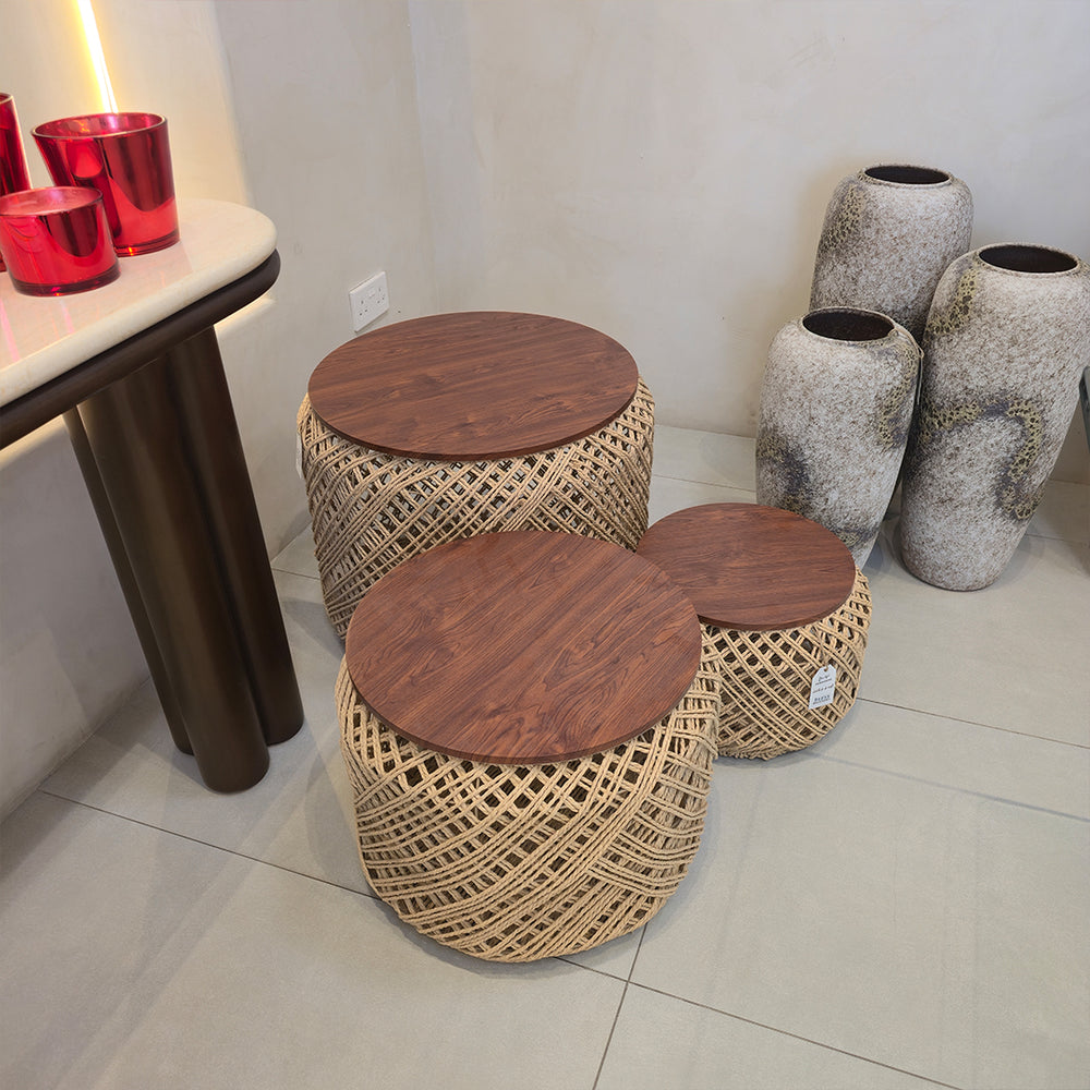 Luxe Nest – Rope Nesting Tables