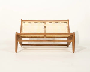 Meranti Sofa Teak Wood and Synthetic Rattan Outdoor