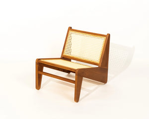 Meranti Lounge Chair Teak Wood and Synthetic Rattan Outdoor