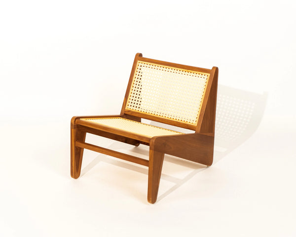 Meranti Lounge Chair Teak Wood and Synthetic Rattan Outdoor