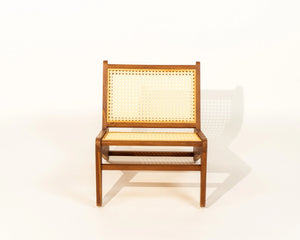Meranti Lounge Chair Teak Wood and Synthetic Rattan Outdoor