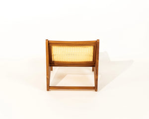Meranti Lounge Chair Teak Wood and Synthetic Rattan Outdoor