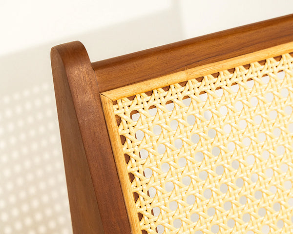 Meranti Lounge Chair Teak Wood and Synthetic Rattan Outdoor