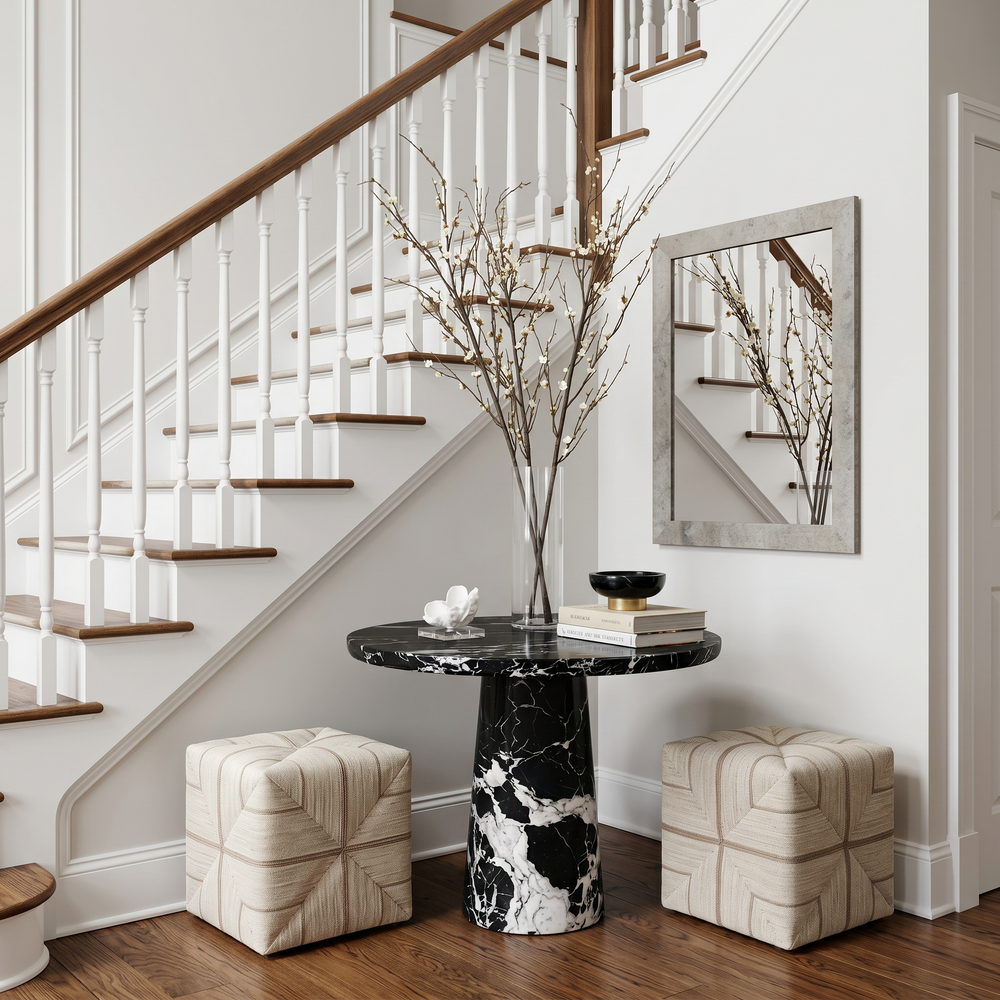 Noir Foyer Marble Table