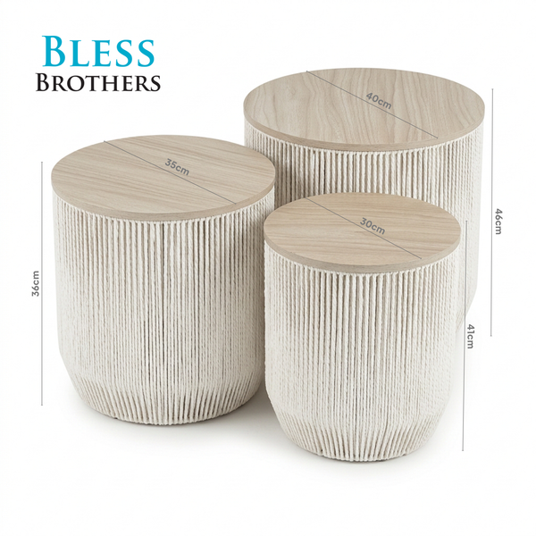 Pearl Nest Rope Nesting Table