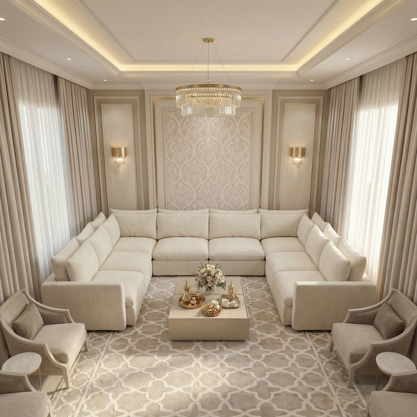 Poppy Large U Shape Majlis Sofa