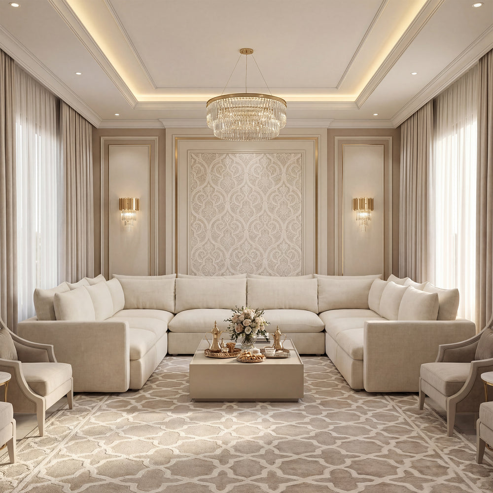 Poppy Large U Shape Majlis Sofa