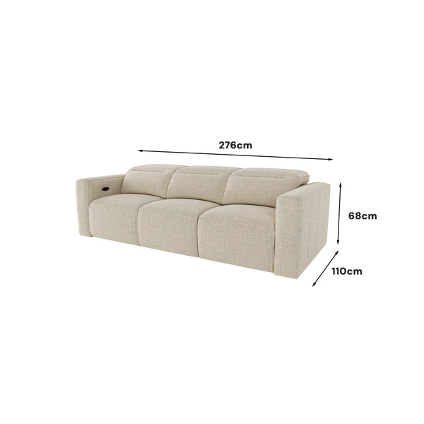 Richard Electric Recliner 3 Seater Sofa