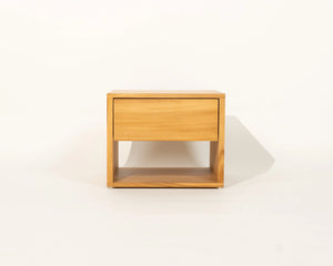 Sombra Night Stand with Drawer Natural Teak Wood
