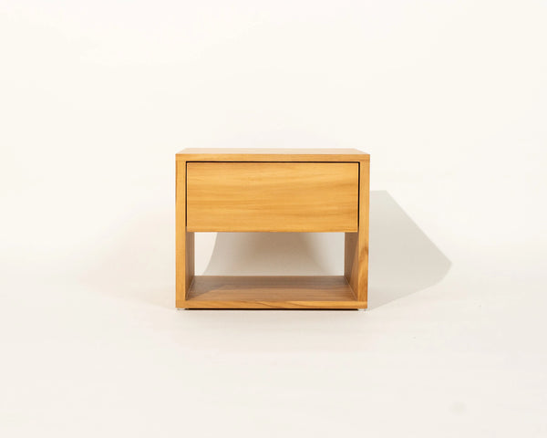 Sombra Night Stand with Drawer Natural Teak Wood
