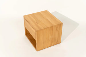 Sombra Night Stand with Drawer Natural Teak Wood
