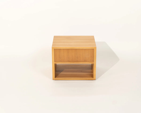 Sombra Night Stand with Drawer Natural Teak Wood