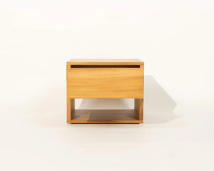Sombra Night Stand with Drawer Natural Teak Wood