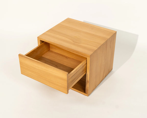 Sombra Night Stand with Drawer Natural Teak Wood