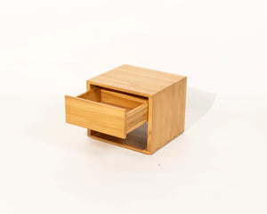 Sombra Night Stand with Drawer Natural Teak Wood