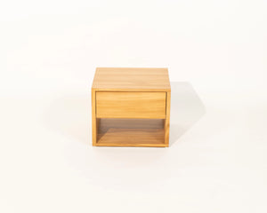 Sombra Night Stand with Drawer Natural Teak Wood