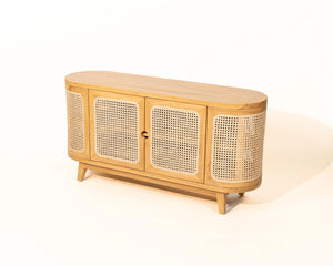 Sumba Side Board Teak Wood and Rattan