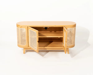 Sumba Side Board Teak Wood and Rattan