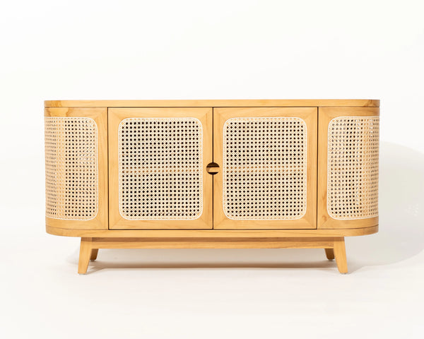 Sumba Side Board Teak Wood and Rattan