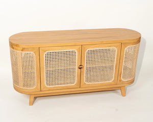 Sumba Side Board Teak Wood and Rattan