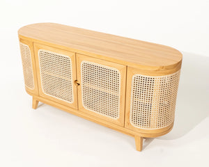 Sumba Side Board Teak Wood and Rattan