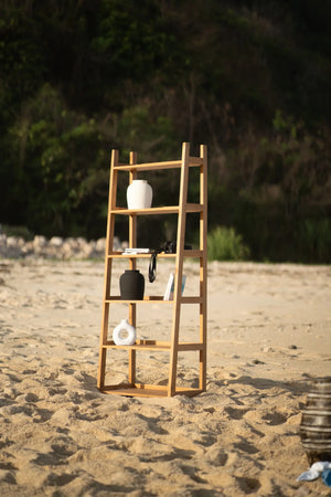 Tala Ladder Shelving Unit Natural Teak Wood