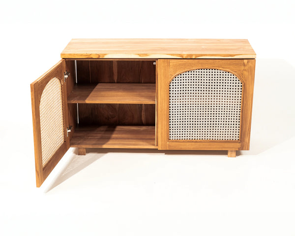 Vana 2 Door Side Board Natural Teak Wood