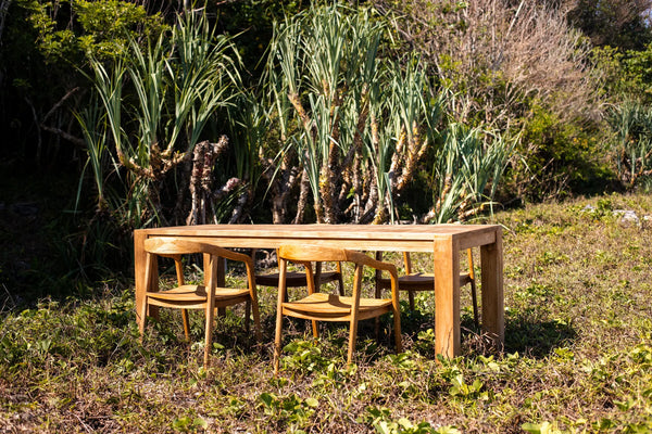 Yugen Rectangular Outdoor Table Teak Wood