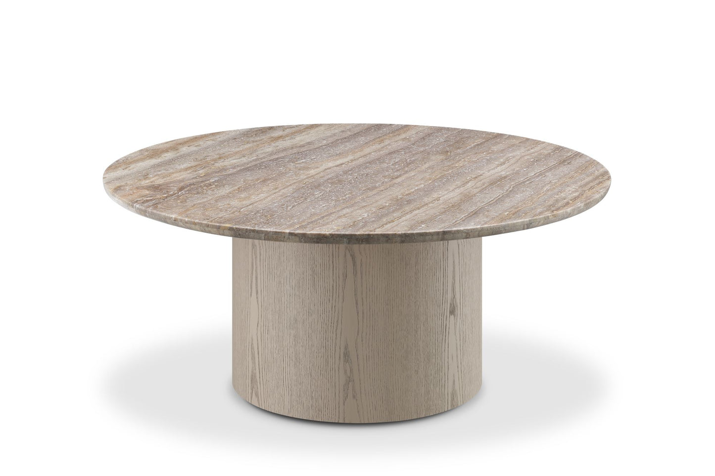 Eclipse Round Travertine Dining Table