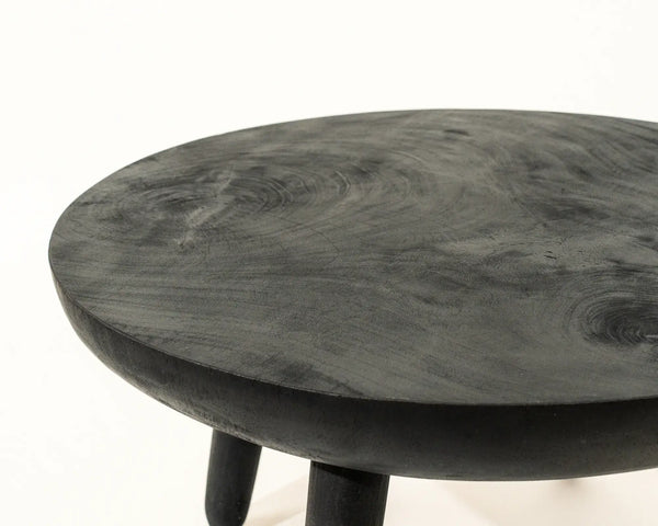 Grom Round Coffee Table Burnt Suar Wood