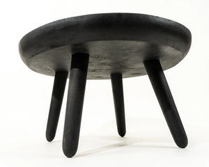 Grom Round Coffee Table Burnt Suar Wood