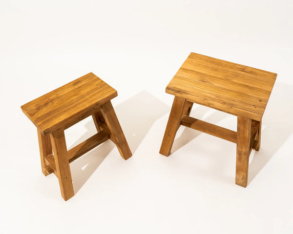 Malama Rectangle Side Table & Stool Reclaimed Teak Wood